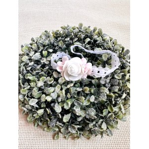 Opaska "Różany bukiecik" biały