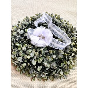 Opaska do chrztu Megi - biała